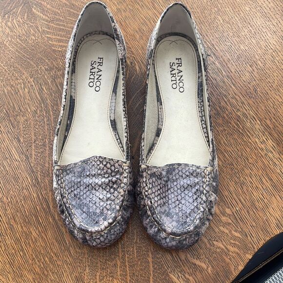 Franco Sati snakeskin leather flats. Great condition - Picture 1 of 4